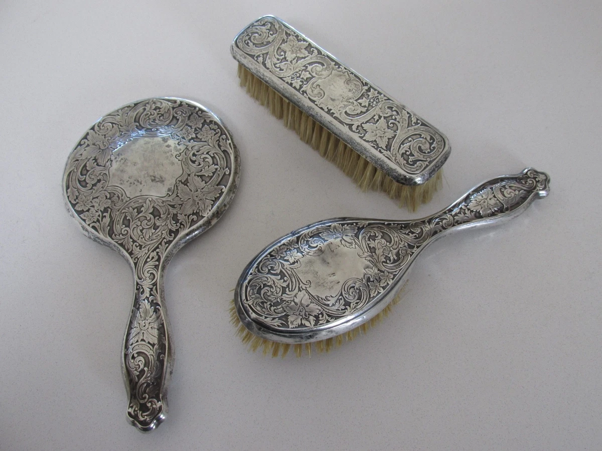 Webster 1900-1940 Antique US Sterling Silver Brushes & Grooming