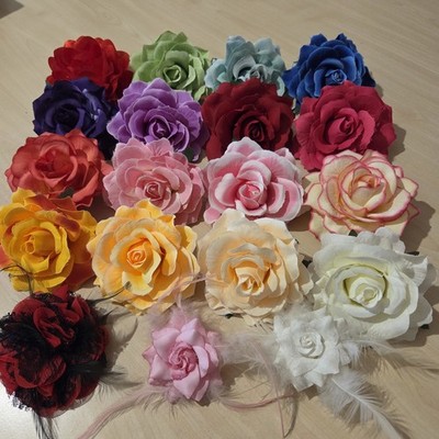 23 ST. Set Rosen Haarclip, Haarschmuck, Brosche, Hochzeit, Dirnd & Haarreif