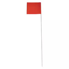 Tractor Flag, Vinyl, Square Flag Shape, Includes 5/16 In X 6 Ft Fiberglass