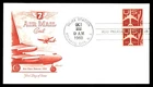Mayfairstamps US FDC 1960 New Jersey pair 7 cents air mail artmaster First Day C