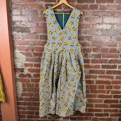 slim fit dress slacks Unique Vintage Plus Size Green Gingham Sweetheart Flutter Sleeve Swing main image 1