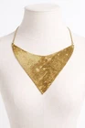 Vintage golden mesh necklace costume jewelry choker 70s Gold Tone