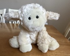 Ganz Heritage Collection Lamb Cream Soft Animal Plush Toy 10" Easter Blue Bow