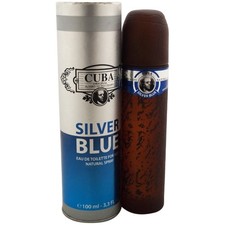 Cuba Silver Blue by Cuba for Men Eau de Toilette Spray 3.4 oz