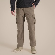Image of CRAGHOPPERS * BNWT * W34 L32 DARK BEIGE MENS N0SILIFE CARGO 111 TROUSERS RRP £85
