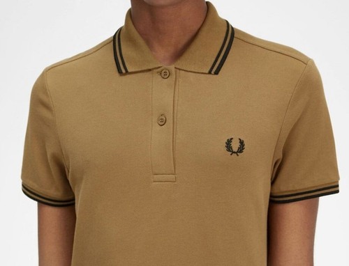 Fred Perry Twin Tipped Polo Dress D3600 P96 Shaded Stone New With Tags Size 10 - Picture 3 of 6
