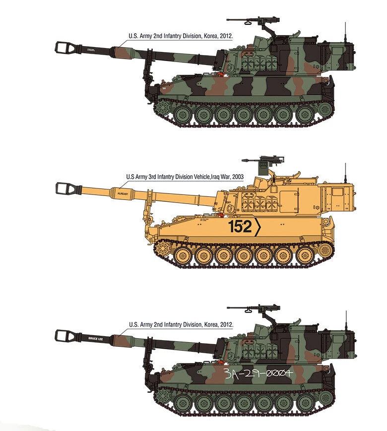 Academy 1/35 U.S.Army M109A6 SELF-PROPELLED HOWITZER "PALADIN" Model Kit #13515 - Image 3 of 4