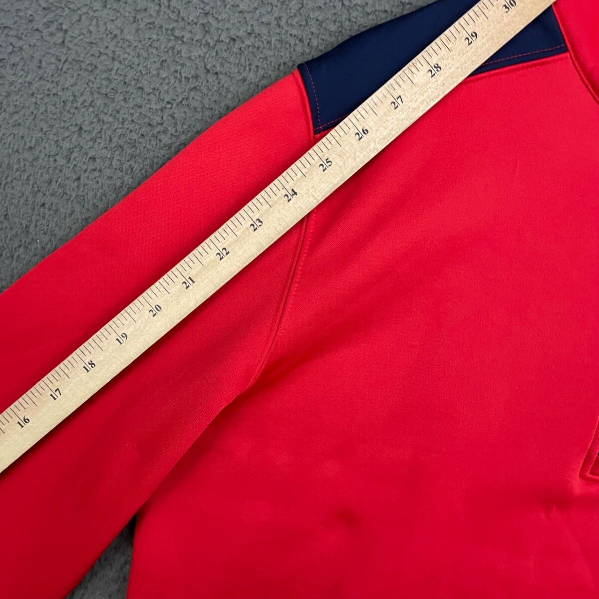 Anaheim Angels Pullover Mens Large Red MLB 1/4 Zip Long Anaheim Angels Pullover Mens Large Red MLB 1/4 Zip Long