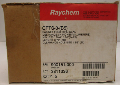 RAYCHEM CFTS-3-(B5) CABINET FEED-THRU SEAL MIN 0.55'' MAX 1.00'' LENGTH 3.75''