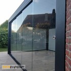 SONDERPREIS!Glasschiebewand Glaswand Aluminium Alu Glasschiebetür 2,5 m x 2,2 m
