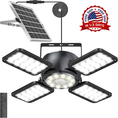 Luz solar para cobertizo, luz colgante para interiores y exteriores, 1200LM New