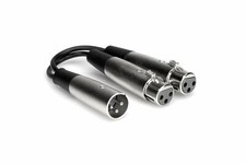 Hosa YXF119 6" Dual XLRF to XLRM Microphone Y-Cable