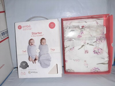 Embe Starter 2-Way Swaddle For Babies Stage 1  0-3 Months 6 - 14 LB