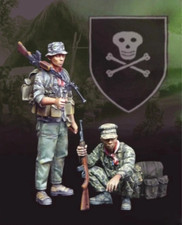 1/35 Resin Model Kit Vietnam War US Infantry 2 Figures Unassembled Unpainted