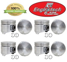 Chrysler Dodge Mopar 318 V8 Magnum Enginetech Flat Top Pistons 8 1985 - 2003