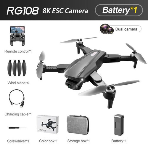 RG108 RC Drone GPS 5G WIFI FPV 8K Dual Camera Smart Follow Foldable Quadcopter - Picture 20 of 29