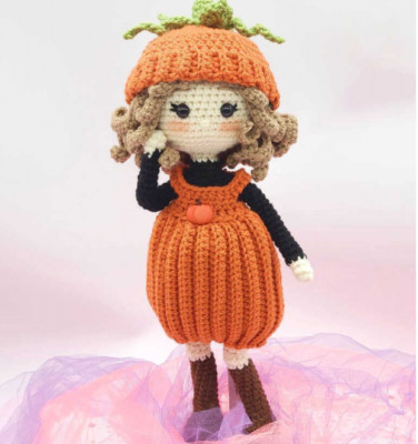 HÄKELANLEITUNG PAPIERKOPIE HERBST HALLOWEEN KÜRBIS AMIGURUMI PUPPE ADVANCED 51
