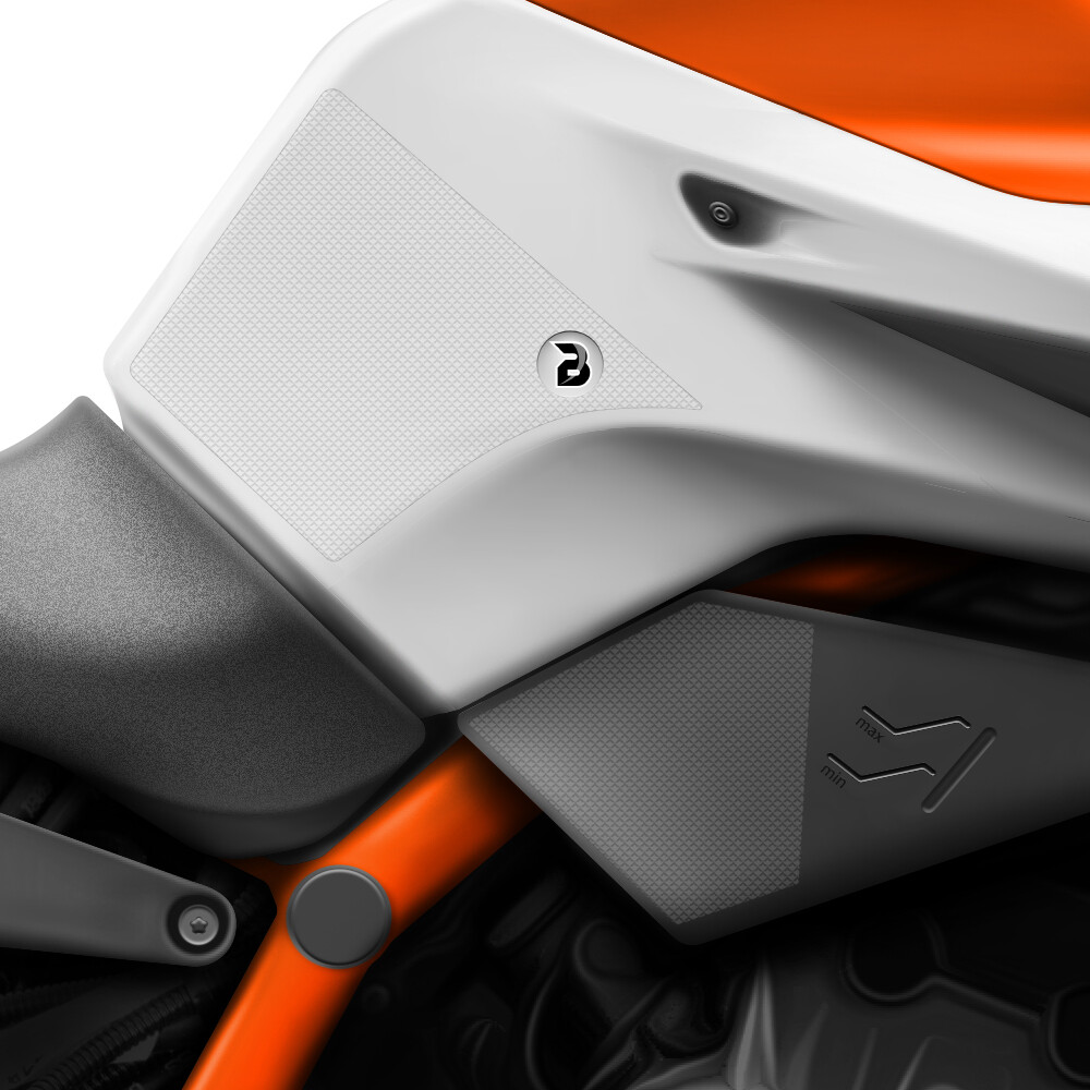 BLOQ 2020 KTM 890 Duke R Motorcycle Tank Grips Premium Clear