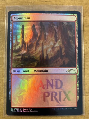 MTG MOUNTAIN FOIL (Grand Prix)  Las Vegas Promo MINT Giancola Art 2018 UNPLAYED