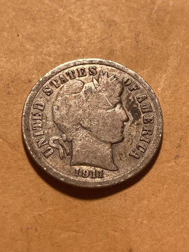 1911 P Barber Dime - VG/F Details - As Shown! (#746)