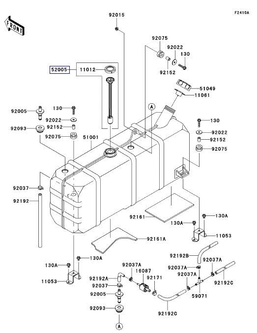 Датчик топлива Kawasaki Prairie 300 400 / Bayou 220 250 300 400 заменяет 52005-0735 - Изображение 4 из 4