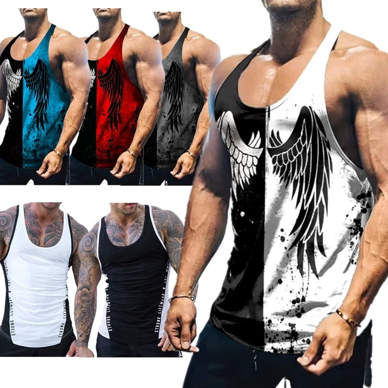 Men Gym Workout Workout T Shirts Sport Vest Gym Clothes Men