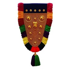 1.25 Feet Nettipattam (Caparison) 100% Hand Crafted Polymer Golden Wall  Hanging