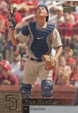 NICK HUNDLEY /99 UPPER DECK UD GOLD SAN DIEGO PADRES #836 2009 09