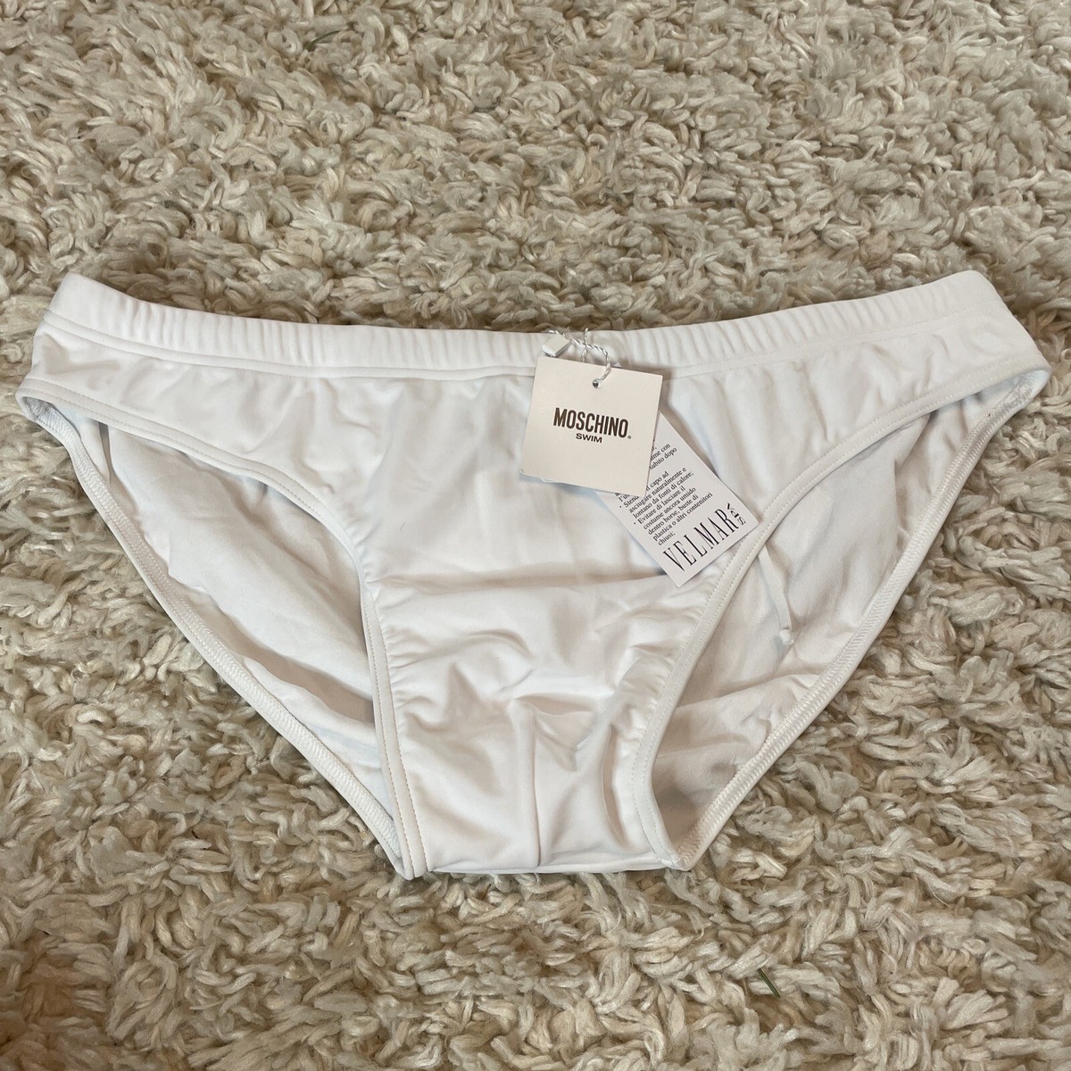 MOSCHINO White Swim Brief Velmar Spa Size XXL A6151 NEW | eBay