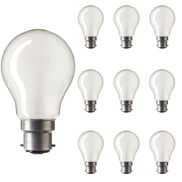 GLS Light Bulb 240V 25W B22D Pearl 10 pack (dimmable)