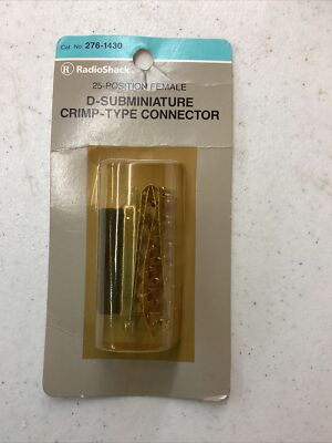 RADIOSHACK 276-1430  25 Position FEMALE D-SUB CONNECTOR CRIMP-TYPE
