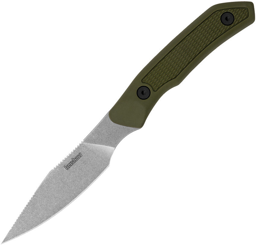 Kershaw Deschutes Caper Fixed Blade Knife Green D2 Steel w/ 