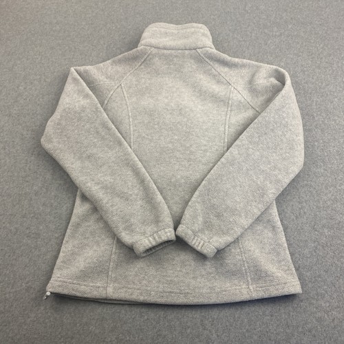 Columbia Sweater Womens Small Full Zip Long Sleeve Fleece Jacket Gray Logo - Picture 6 of 8