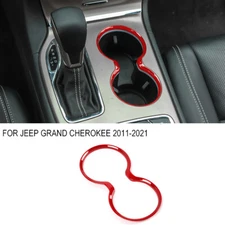 Interior Gear Shift Cup Holder Cover Trim ring for Jeep Grand Cherokee 2011+ Red