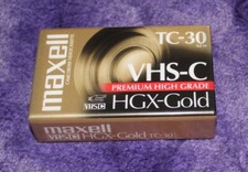 New Maxwell TC-30 VHS-C premium high grade gold camcorder video tape