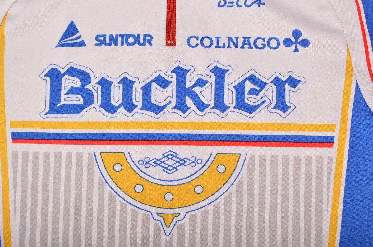 Maillot Cycliste Buckler 1991 Vintage L - Decca Colnago - Polyester
