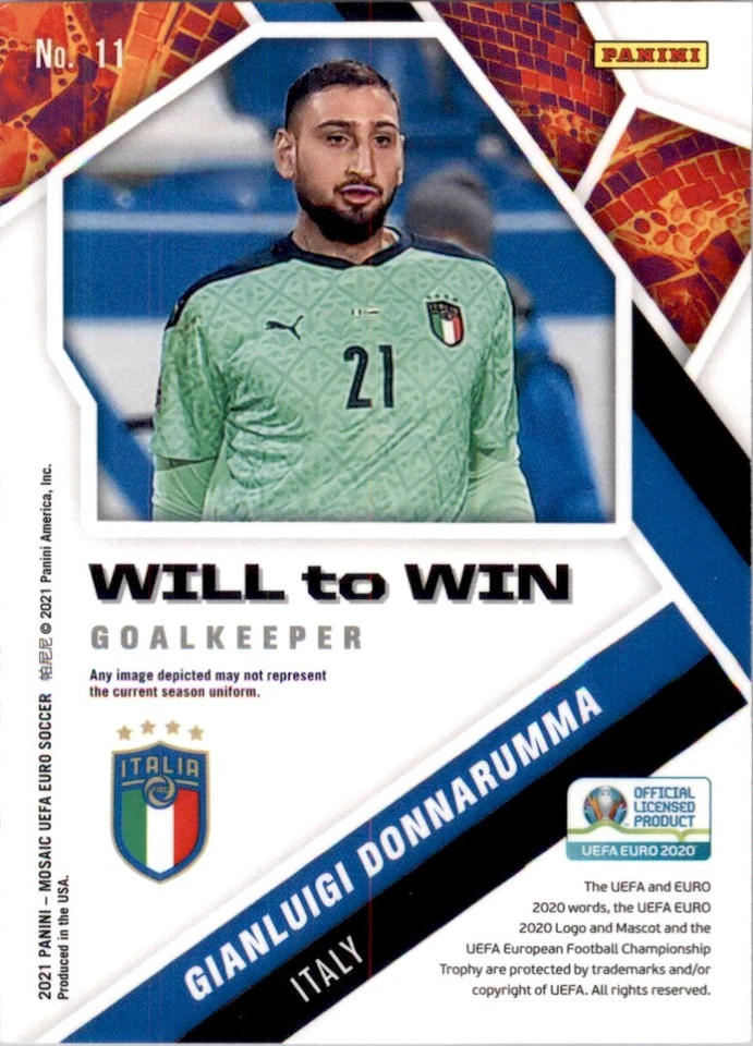 2021 Mosaic Will to Win Gianluigi Donnarkumma Italy #11 - Image 2 of 2