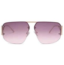 Aviator Sunglasses Retro Metal Rimless Frame SJ1192 Purple