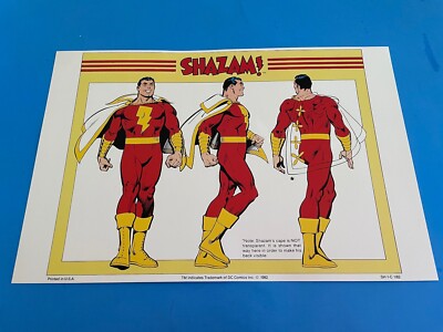 DC UNIVERSE SHAZAM CAPTAIN MARVEL STYLE GUIDE POSTER PIN UP NEW.