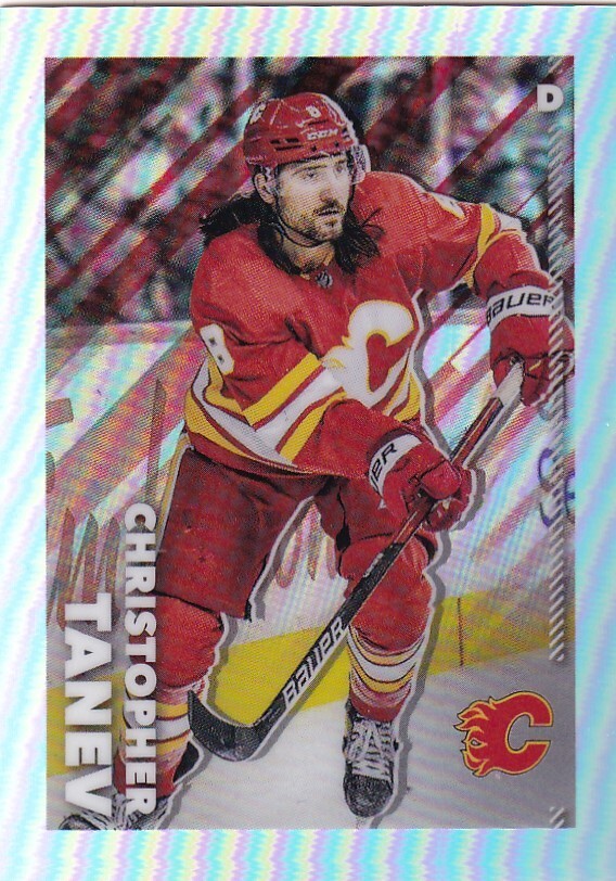 2022-23 Topps Chrome Refractor Sticker #78 Christopher Tanev - Calgary /99 MADE