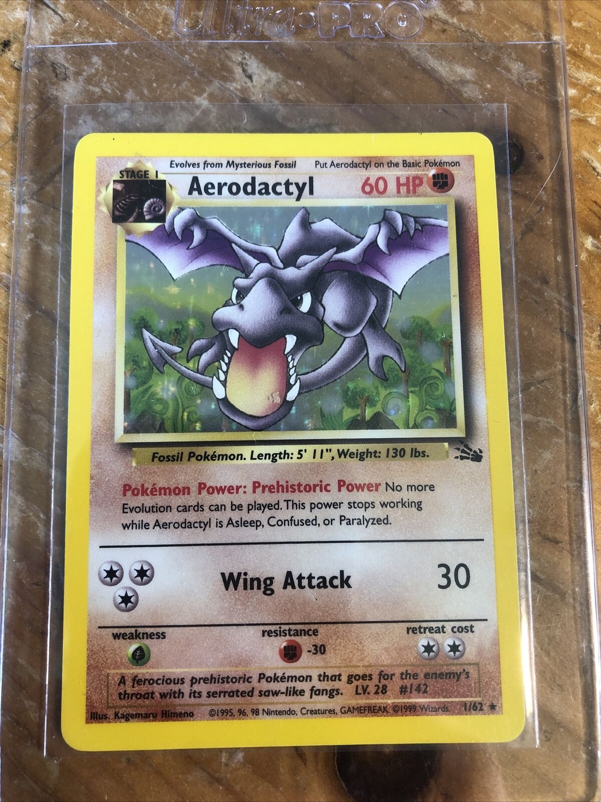 Aerodactyl Holofoil 1/62 Base Fossil Rare Pokemon Card REAL -  Hong Kong