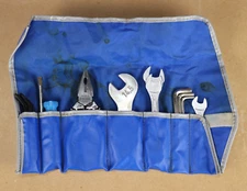 Vintage ELDI Bicycle Travel Tool Kit Roll  Wrenches 8-15mm, Spoke, W. Germany