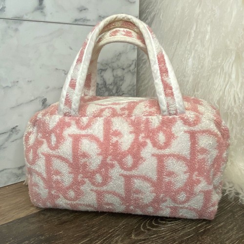 CHRISTIAN DIOR Galliano Pink/Ivory Terry Cloth Mon