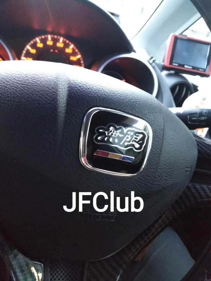 MUGEN BLK STEERING BADGE EMBLEM HONDA CIVIC TYPE R FN2 FD2 FK2 FK8 VTEC ACCORD - Image 4 of 4