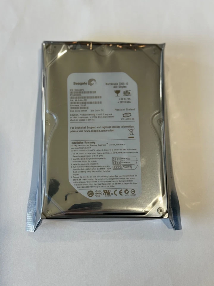 SEAGATE BARRACUDA IDE 400GB ST3400620A 7200RPM P/N 9BJ044-307 - Image 2 of 3