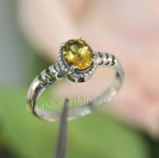 Natural Citrine Ring, Engagement Ring, for Women, Vintage Citrine Ring Gift