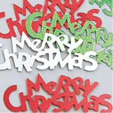 Merry Christmas Holiday Party Table Sprinkles Decoration Shaped Foil Confetti