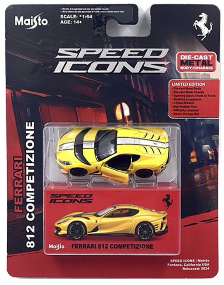 MAISTO FERRARI 812 COMPETIZIONE SPEED ICONS LIMITED EDITION 1:64