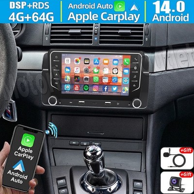 Android 14 Carplay Car Stereo Radio GPS 4+64GB For BMW 3 Series E46 M3 1998-2006
