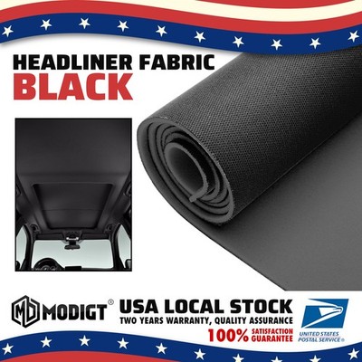 Black Flat Knit Headliner Fabric with Foam Backing for Car Ceiling Roof Fabric